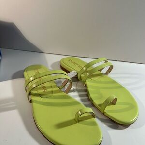 Stuart Weitzman Green Slide Sandals New With Tags